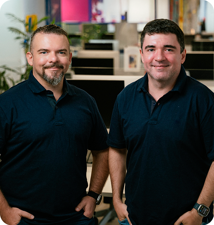 Piero e Diego, os fundadores do Asaas. Piero e Diego, os fundadores do Asaas.