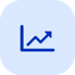Ícone de gráfico com linha crescente Ícone de gráfico com linha crescente
