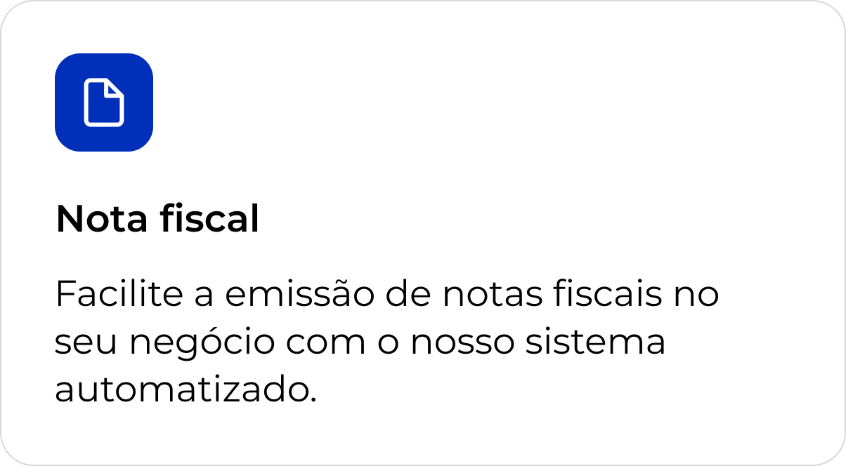 Nota fiscal. Facilite a emissão de notas fiscais no seu negócio com o nosso sistema automatizado.