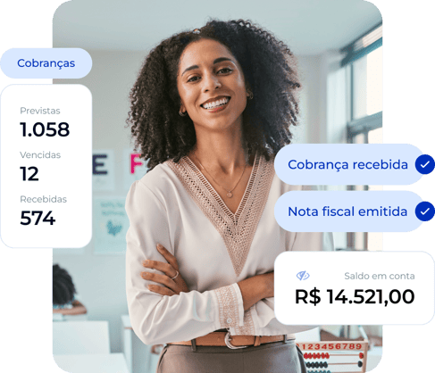 mulher-sorrindo-e-informacoes-sobre-cobrancas-antecipadas-1