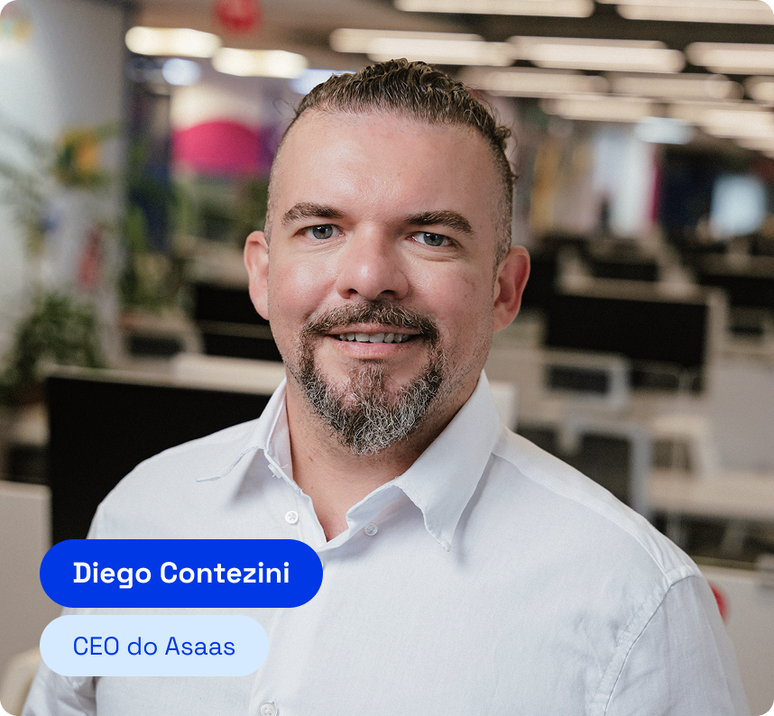 Foto do Diego, CEO do Asaas Foto do Diego, CEO do Asaas